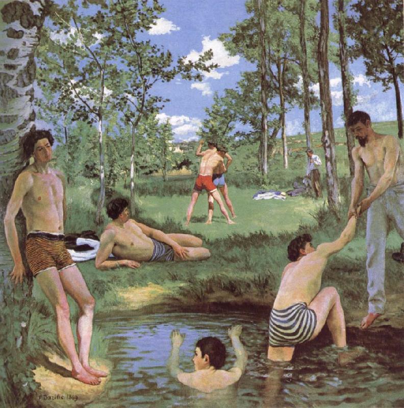 Bazille, Frdric Bathers Norge oil painting art